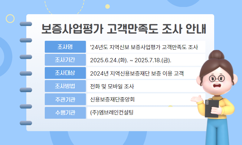 보증사업평가 고객만족도 조사